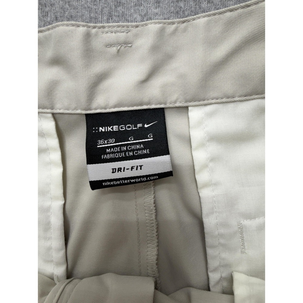 Nike Golf Pants Mens 36x30 Beige Dri-FIT Stretch Chino‎ Khakis Golf Performance - Picture 6 of 10